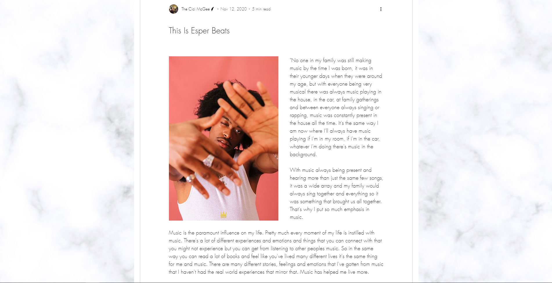 Cici-McGee Webpage Screenshot